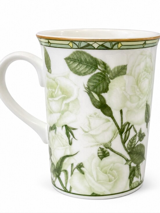 Royal Canterbury fine bone china Other - Royal Canterbury Fine Bone China Mug Green Rose Floral Pattern Vintage Tea Coffe